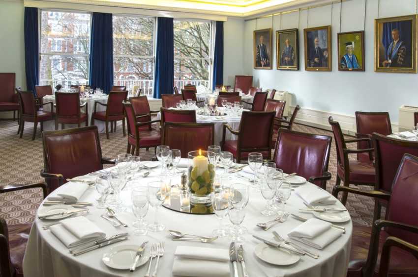 Dinner set up in Committee Room One