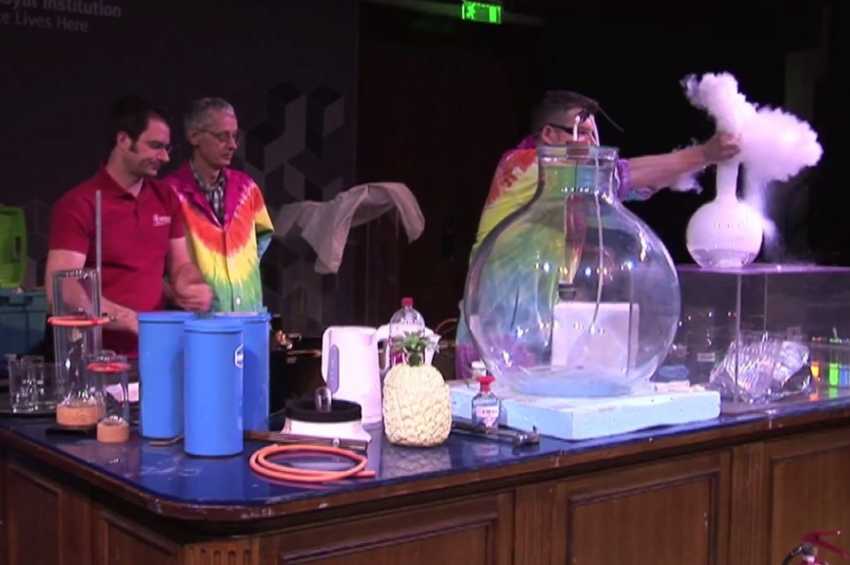 Theatre being used for a science demonstration