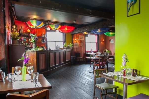 View of the bar in the Carnival room