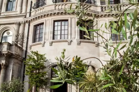 The back of the house and terrace