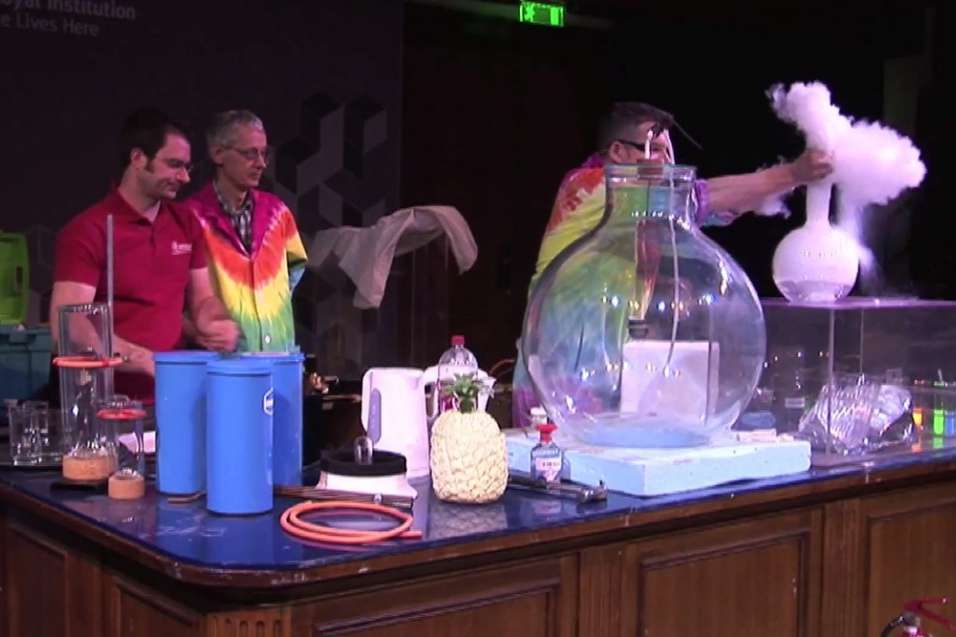 Theatre being used for a science demonstration