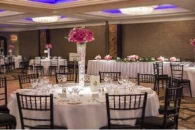 Dinner set up - Carlton Tower