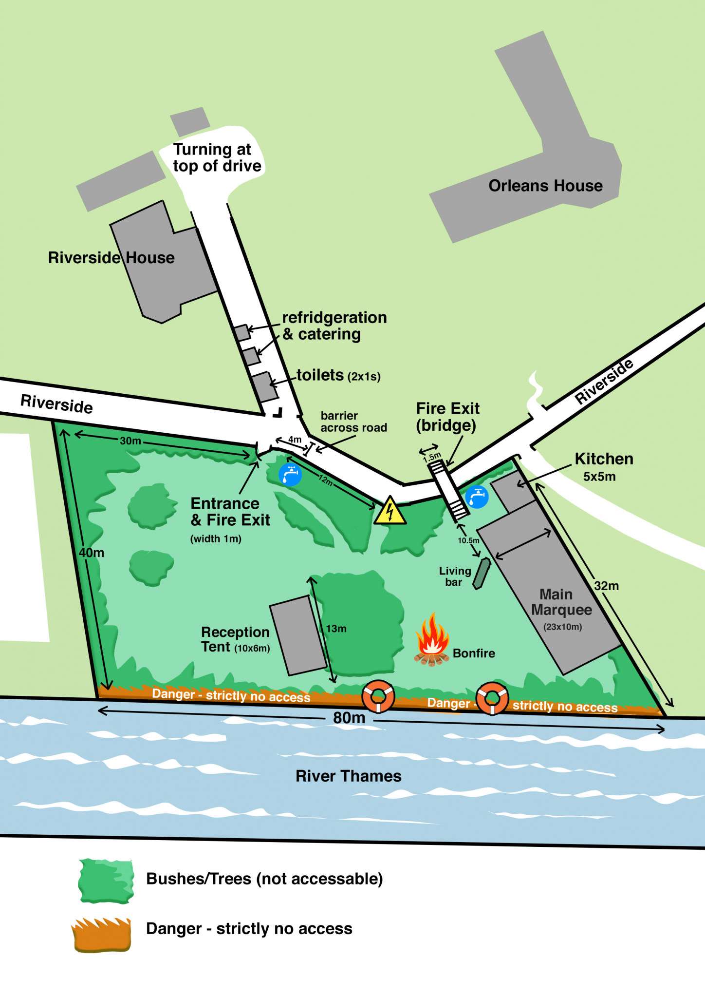 Marquee and River Lawn
