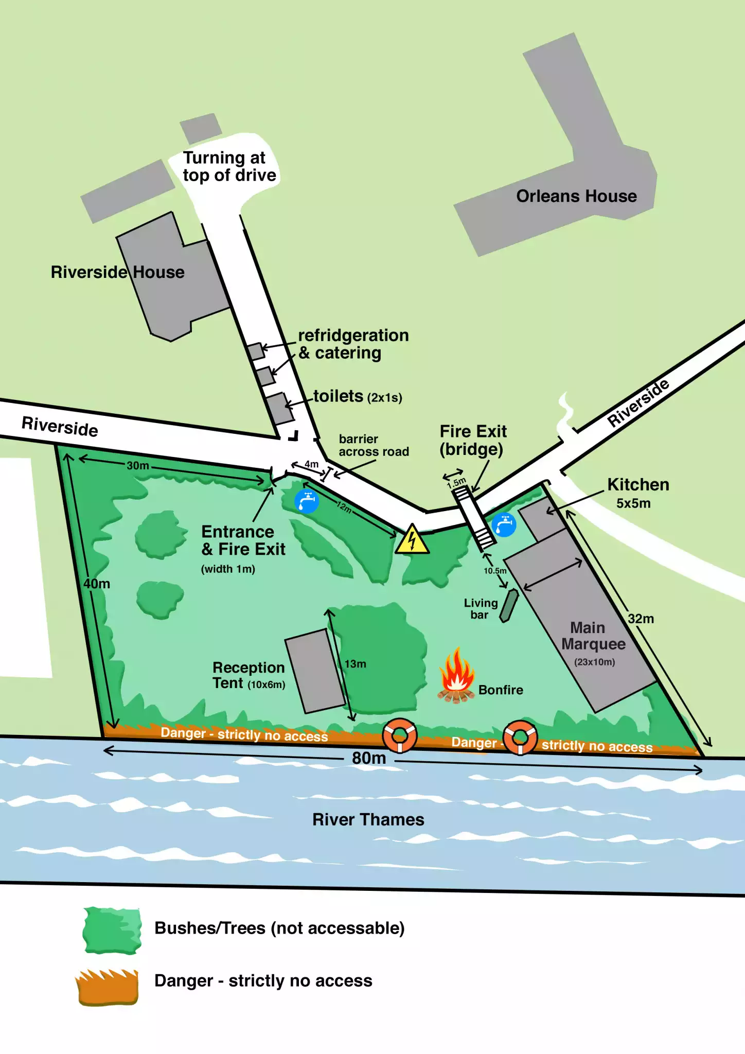 Marquee and River Lawn