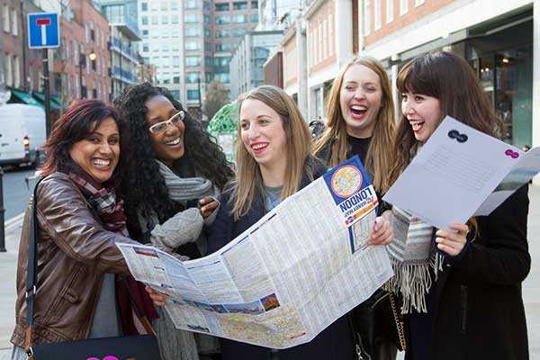 Treasure hunt team in action