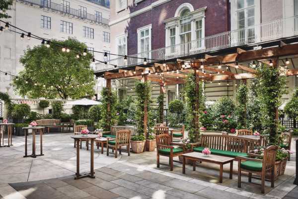 The Langham's courtyard garden