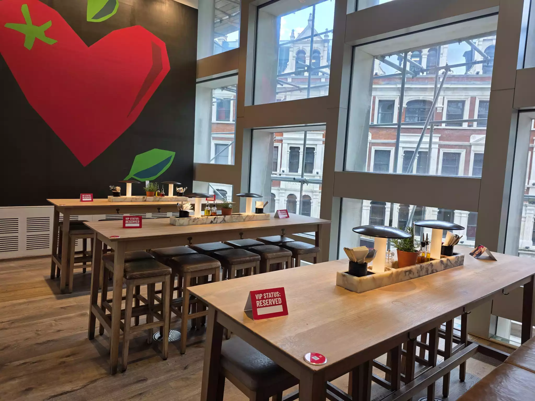 Window View at Vapiano Tottenham Court Road