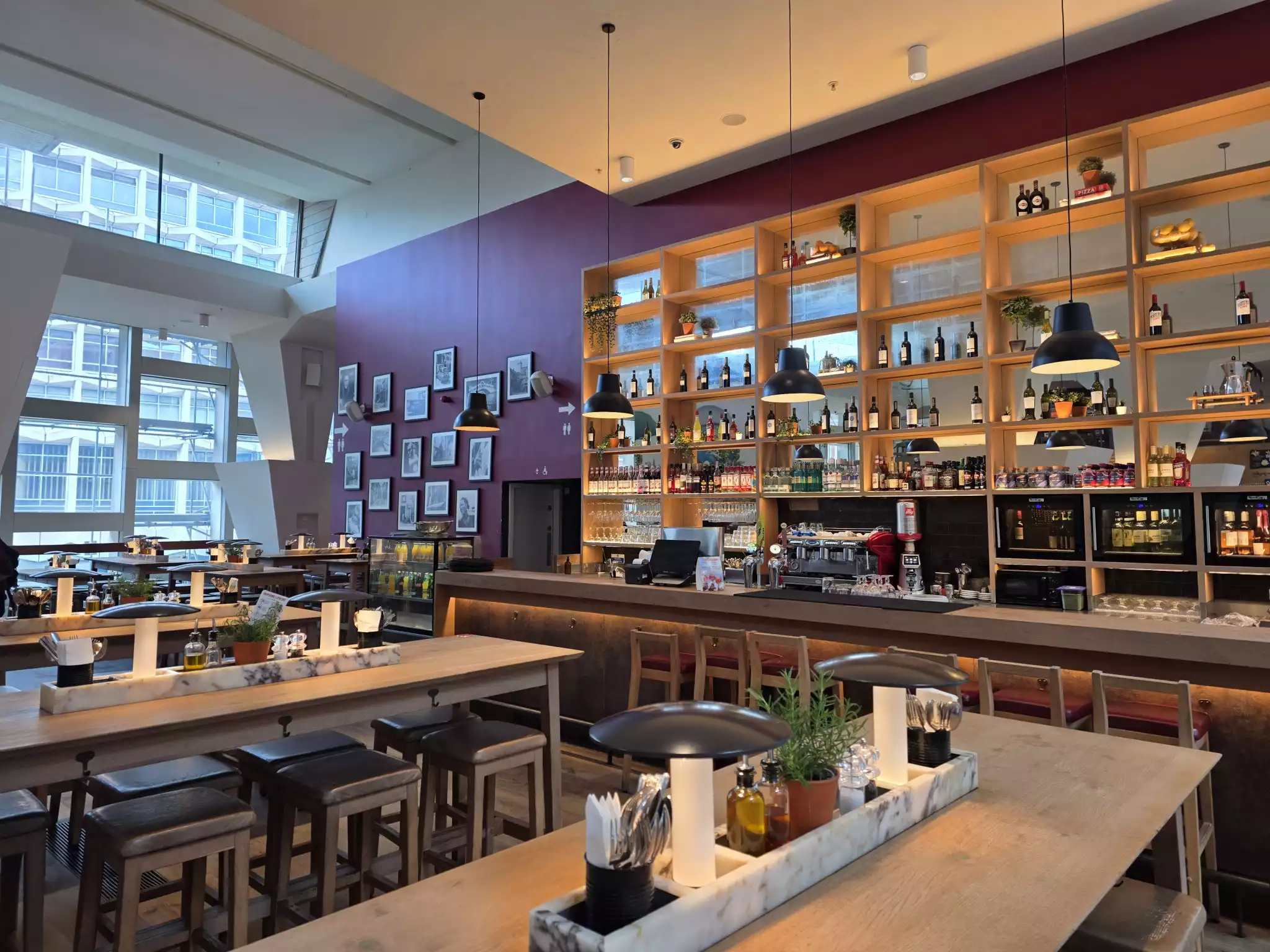 First Floor Bar/Kitchen at Vapiano Tottenham Court Road